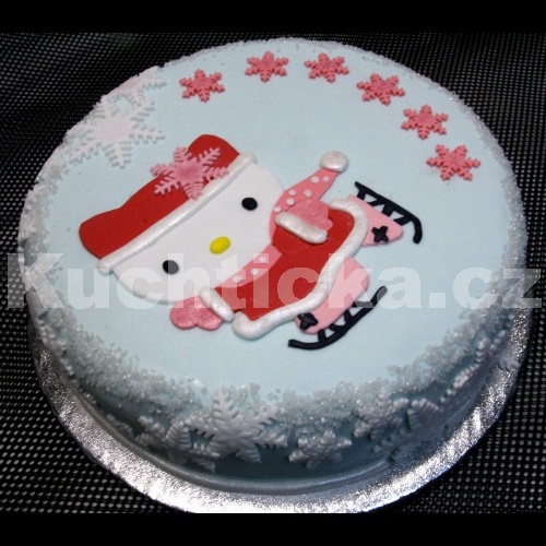 Sněžná Hello Kitty na bruslích
