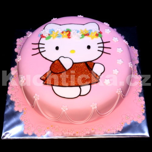 Dort Hello Kitty s girlandou a červenými šaty